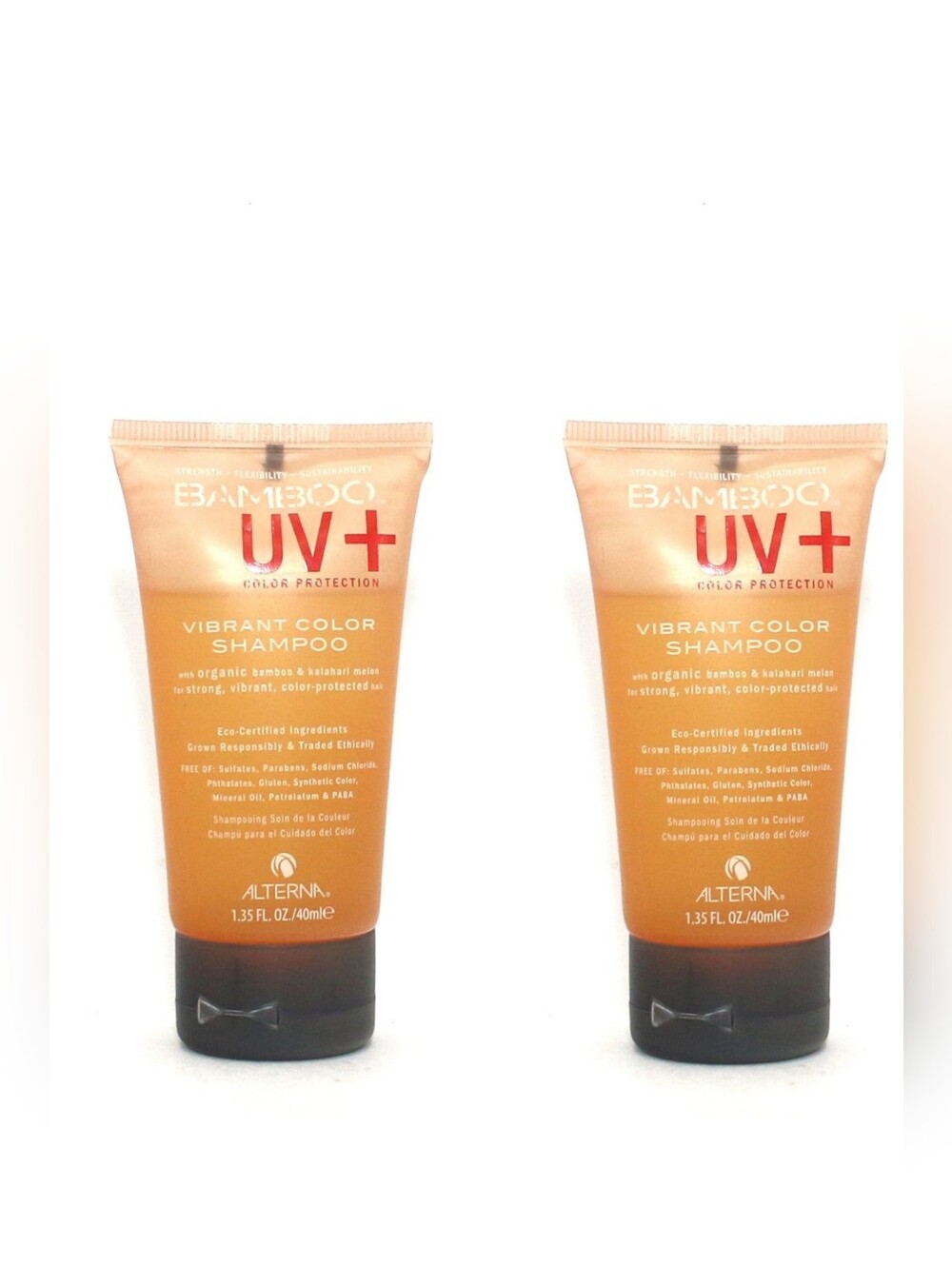 BUNDLE OF 2 ALTERNA Bamboo UV+ Vibrant Color Shampoo 1.35 oz